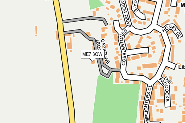 ME7 3QW map - OS OpenMap – Local (Ordnance Survey)