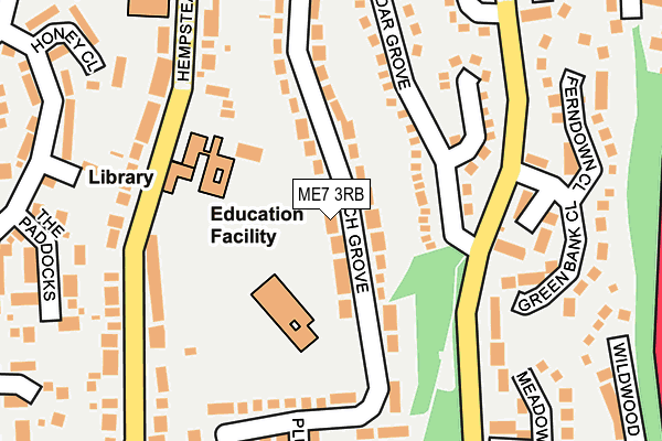 ME7 3RB map - OS OpenMap – Local (Ordnance Survey)