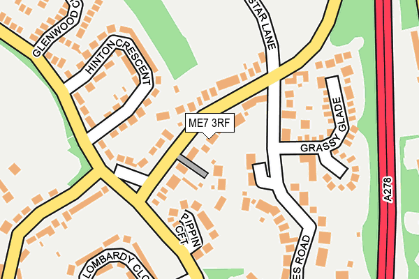 ME7 3RF map - OS OpenMap – Local (Ordnance Survey)