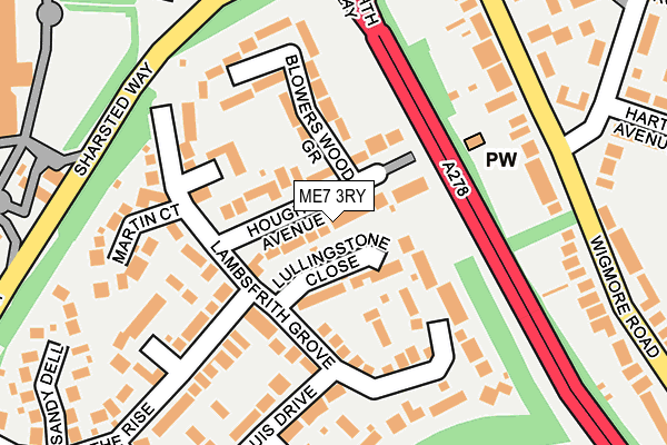 ME7 3RY map - OS OpenMap – Local (Ordnance Survey)