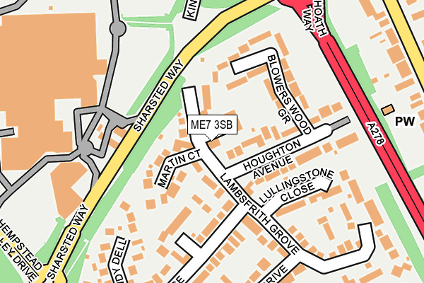 ME7 3SB map - OS OpenMap – Local (Ordnance Survey)