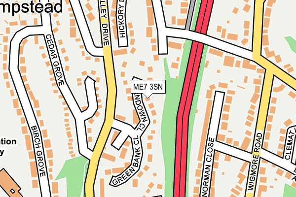 ME7 3SN map - OS OpenMap – Local (Ordnance Survey)