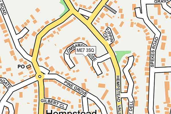 ME7 3SQ map - OS OpenMap – Local (Ordnance Survey)