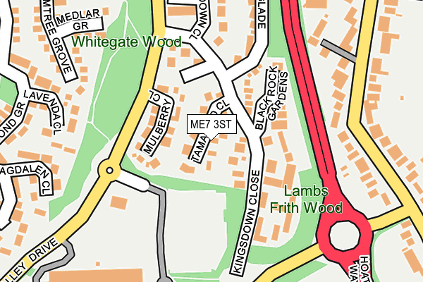 ME7 3ST map - OS OpenMap – Local (Ordnance Survey)