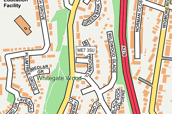 ME7 3SU map - OS OpenMap – Local (Ordnance Survey)