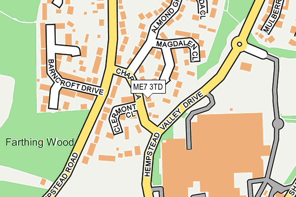 ME7 3TD map - OS OpenMap – Local (Ordnance Survey)