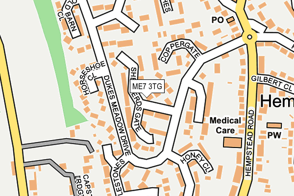 ME7 3TG map - OS OpenMap – Local (Ordnance Survey)