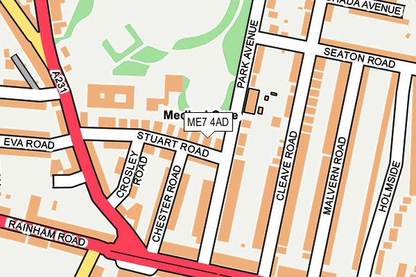 ME7 4AD map - OS OpenMap – Local (Ordnance Survey)