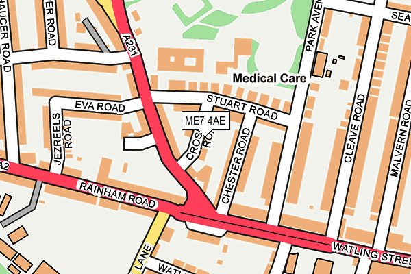 ME7 4AE map - OS OpenMap – Local (Ordnance Survey)