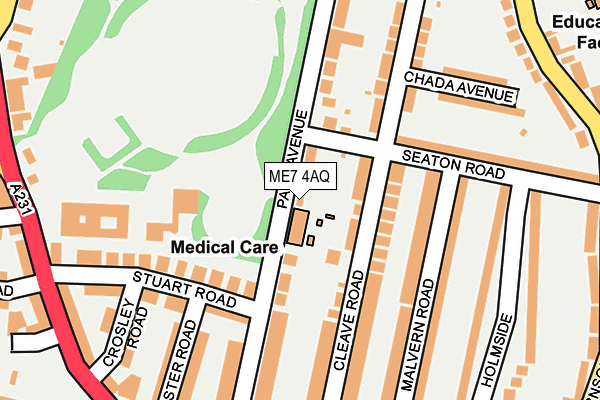 ME7 4AQ map - OS OpenMap – Local (Ordnance Survey)