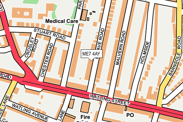 ME7 4AY map - OS OpenMap – Local (Ordnance Survey)