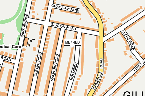 ME7 4BD map - OS OpenMap – Local (Ordnance Survey)