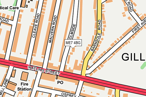 ME7 4BG map - OS OpenMap – Local (Ordnance Survey)