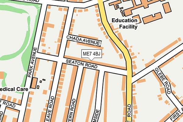 ME7 4BJ map - OS OpenMap – Local (Ordnance Survey)