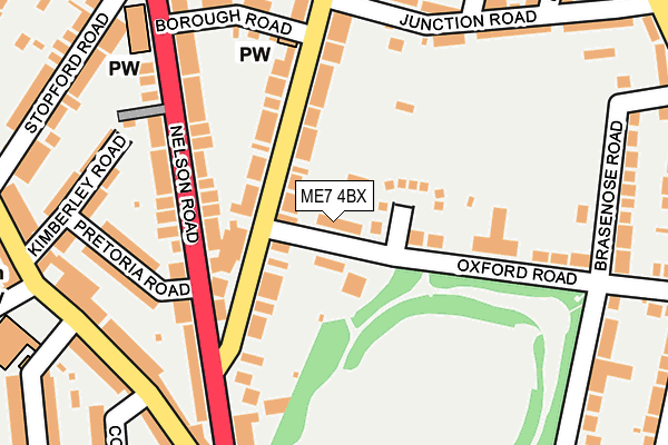 ME7 4BX map - OS OpenMap – Local (Ordnance Survey)