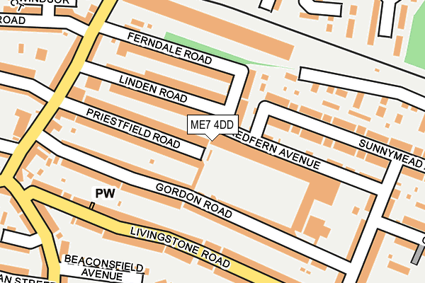 ME7 4DD map - OS OpenMap – Local (Ordnance Survey)