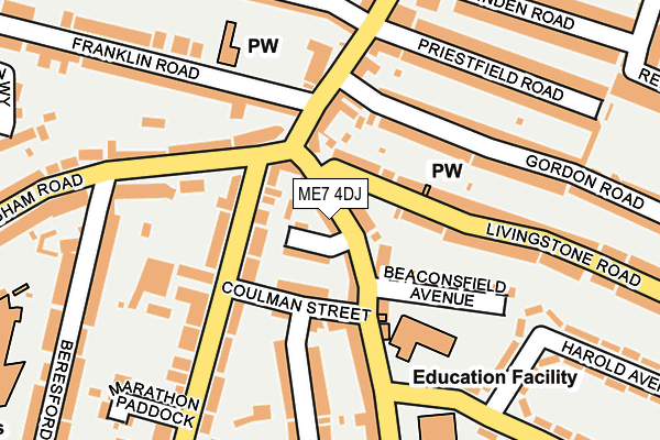 ME7 4DJ map - OS OpenMap – Local (Ordnance Survey)