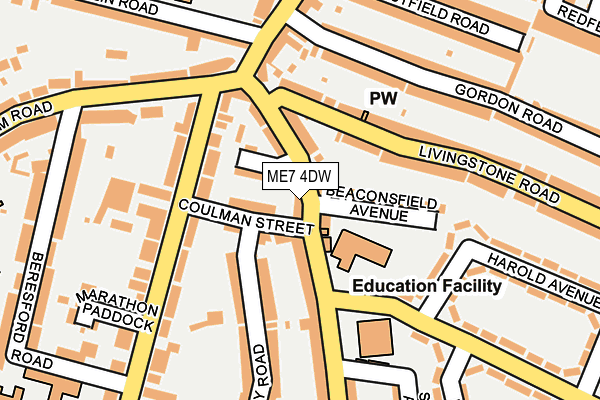 ME7 4DW map - OS OpenMap – Local (Ordnance Survey)