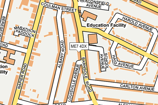 ME7 4DX map - OS OpenMap – Local (Ordnance Survey)