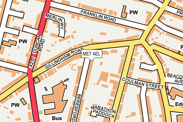 ME7 4EL map - OS OpenMap – Local (Ordnance Survey)