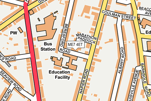 ME7 4ET map - OS OpenMap – Local (Ordnance Survey)