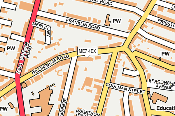 ME7 4EX map - OS OpenMap – Local (Ordnance Survey)