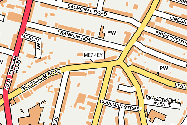 ME7 4EY map - OS OpenMap – Local (Ordnance Survey)