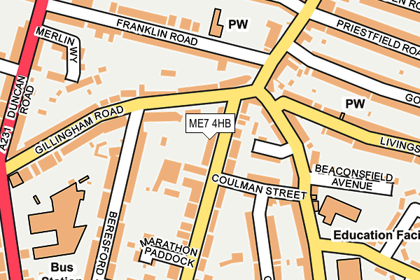 ME7 4HB map - OS OpenMap – Local (Ordnance Survey)