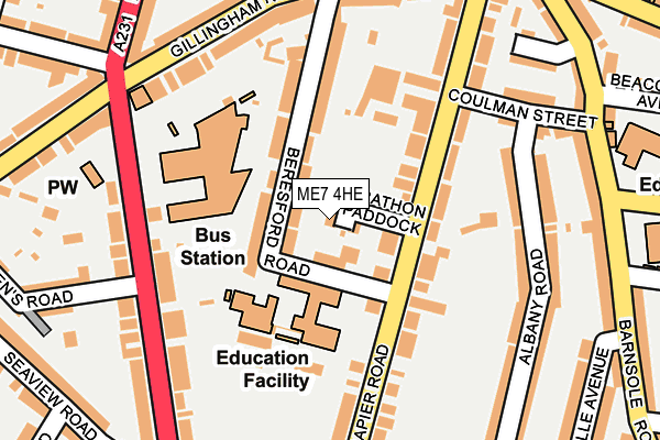 ME7 4HE map - OS OpenMap – Local (Ordnance Survey)