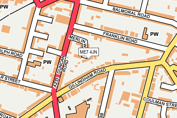 ME7 4JN map - OS OpenMap – Local (Ordnance Survey)