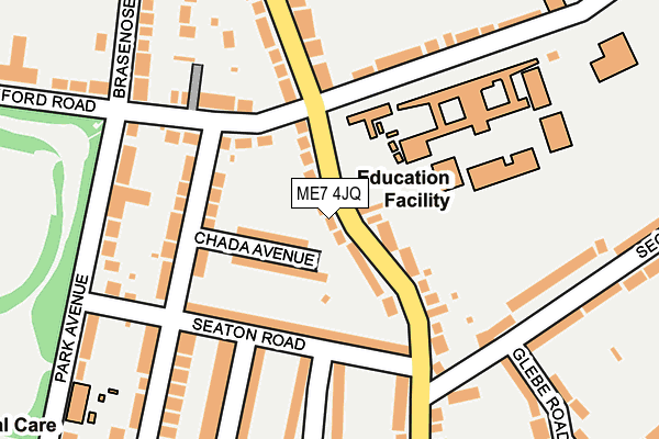 ME7 4JQ map - OS OpenMap – Local (Ordnance Survey)