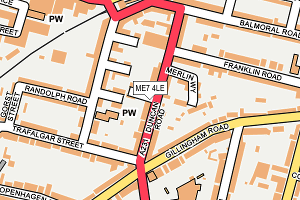 ME7 4LE map - OS OpenMap – Local (Ordnance Survey)