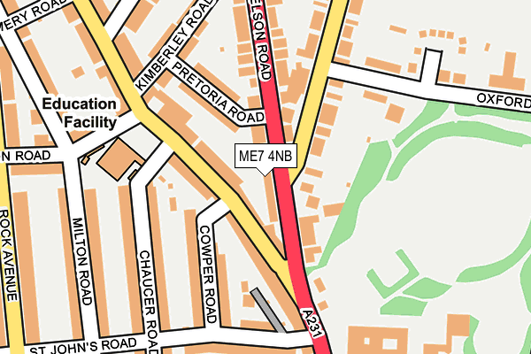 ME7 4NB map - OS OpenMap – Local (Ordnance Survey)