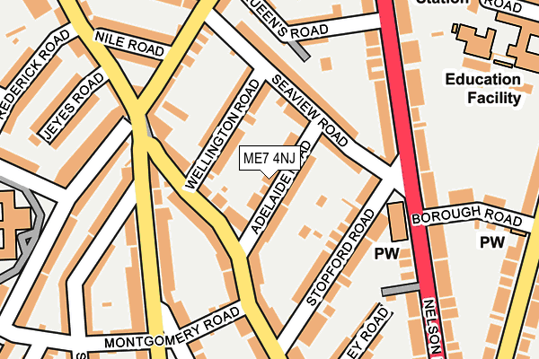 ME7 4NJ map - OS OpenMap – Local (Ordnance Survey)
