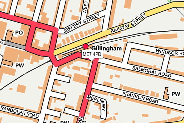 ME7 4PD map - OS OpenMap – Local (Ordnance Survey)