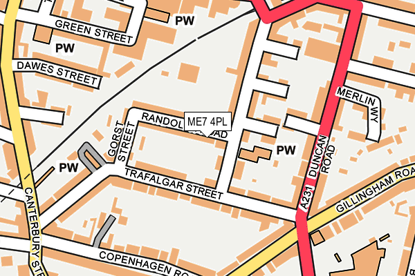ME7 4PL map - OS OpenMap – Local (Ordnance Survey)