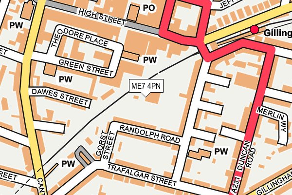 ME7 4PN map - OS OpenMap – Local (Ordnance Survey)