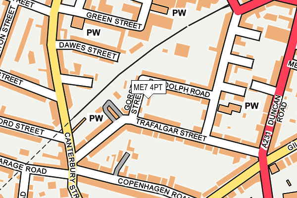 ME7 4PT map - OS OpenMap – Local (Ordnance Survey)