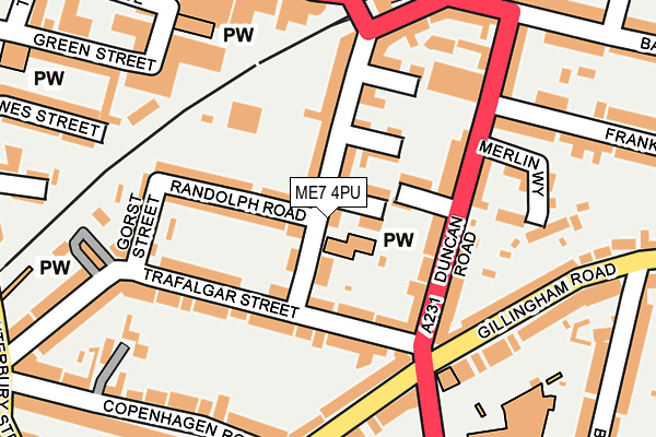 ME7 4PU map - OS OpenMap – Local (Ordnance Survey)