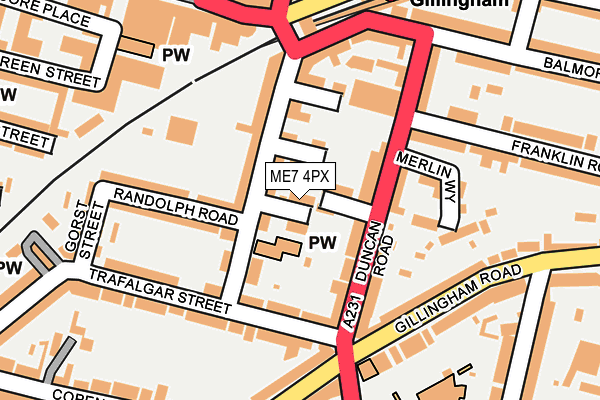 ME7 4PX map - OS OpenMap – Local (Ordnance Survey)