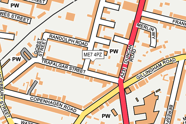 ME7 4PZ map - OS OpenMap – Local (Ordnance Survey)