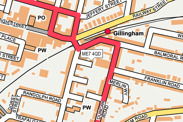 ME7 4QD map - OS OpenMap – Local (Ordnance Survey)