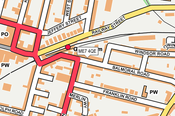 ME7 4QE map - OS OpenMap – Local (Ordnance Survey)