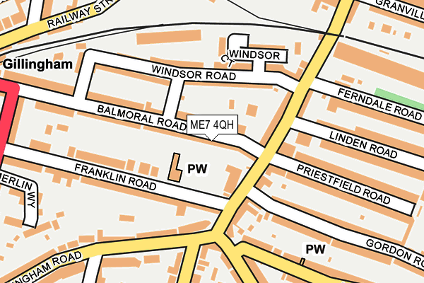 ME7 4QH map - OS OpenMap – Local (Ordnance Survey)