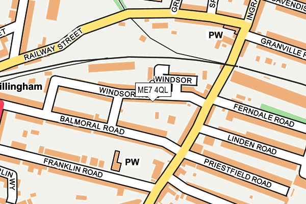 ME7 4QL map - OS OpenMap – Local (Ordnance Survey)
