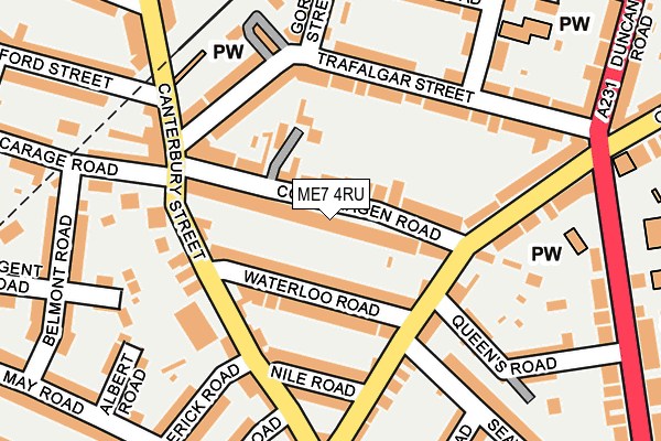 ME7 4RU map - OS OpenMap – Local (Ordnance Survey)