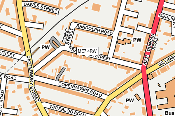 ME7 4RW map - OS OpenMap – Local (Ordnance Survey)