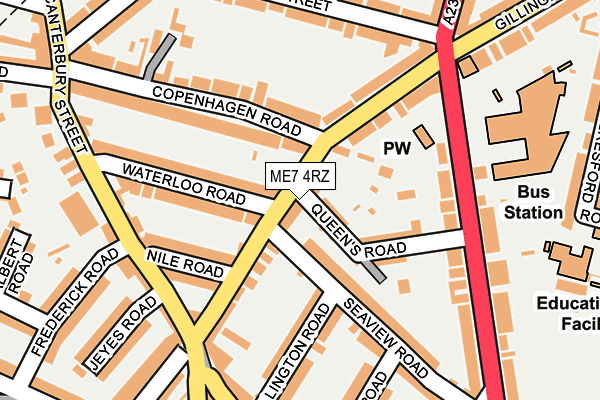 ME7 4RZ map - OS OpenMap – Local (Ordnance Survey)