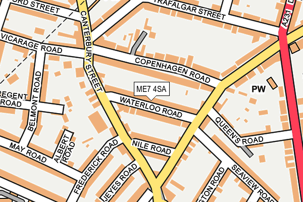 ME7 4SA map - OS OpenMap – Local (Ordnance Survey)