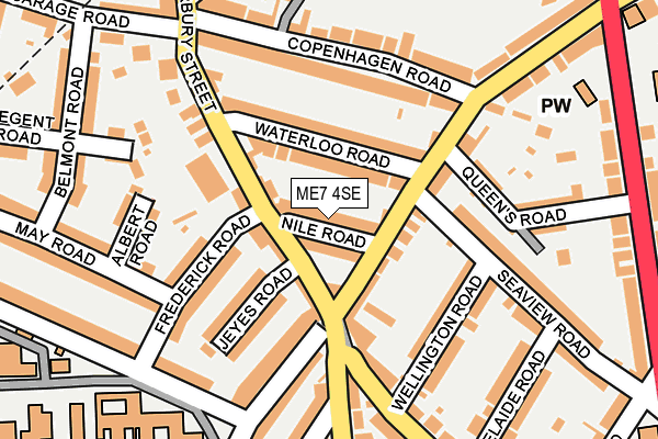 ME7 4SE map - OS OpenMap – Local (Ordnance Survey)
